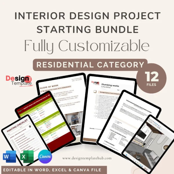 Interior Design Startup bundle - 12 in 1