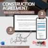 Construction Agreement ( 2 types ) Sq.ft contract and Percentage Contract with monthly expenses