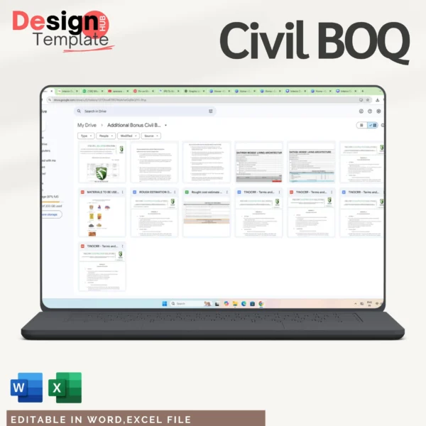 Civil project BOQ by " Creative Kothanar " firm