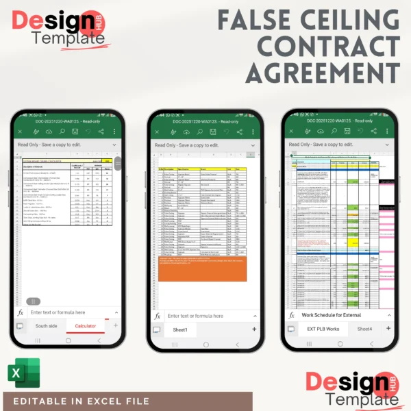 False Ceiling Contract Agreement [ 5 pages ]