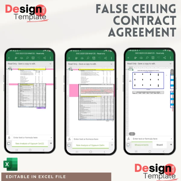 False Ceiling Contract Agreement [ 5 pages ]