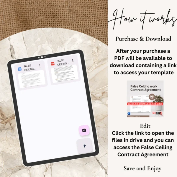 False Ceiling Contract Agreement [ 5 pages ]