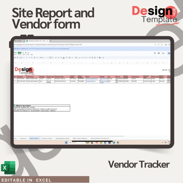 Site Managment toolkit ( Interior Schedule, Handover form, Checklist tracker, expense tracker., etc )