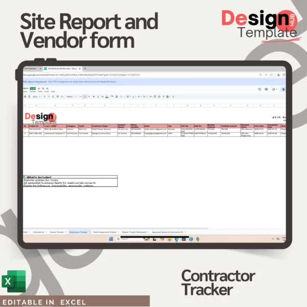 Site Managment toolkit ( Interior Schedule, Handover form, Checklist tracker, expense tracker., etc )