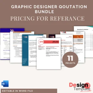 Graphic Design Qoutation Bundle with pricings [ 11 projects ]