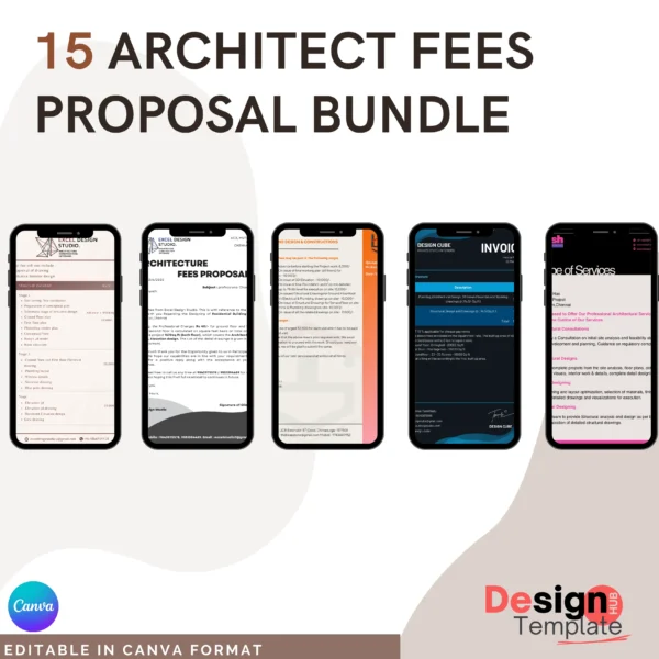 15 Architect Fees proposal Bundle