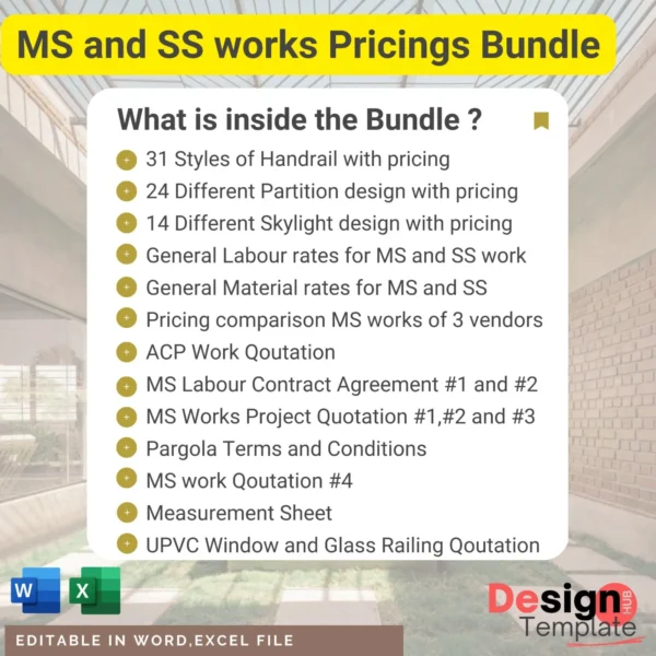 MS and SS works General Pricing Bundle