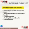 Interior Site Checklist ✅️ ( Carpentry, Plumbing,  Electrical & Painting ) and Project Schedule