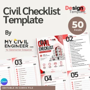 Civil Checklist Template [ 50 pages ] by My Civil Engineering
