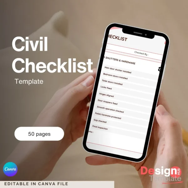 Civil Checklist Template [ 50 pages ] by My Civil Engineering