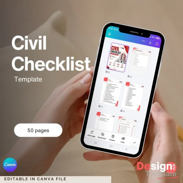 Civil Checklist Template [ 50 pages ] by My Civil Engineering