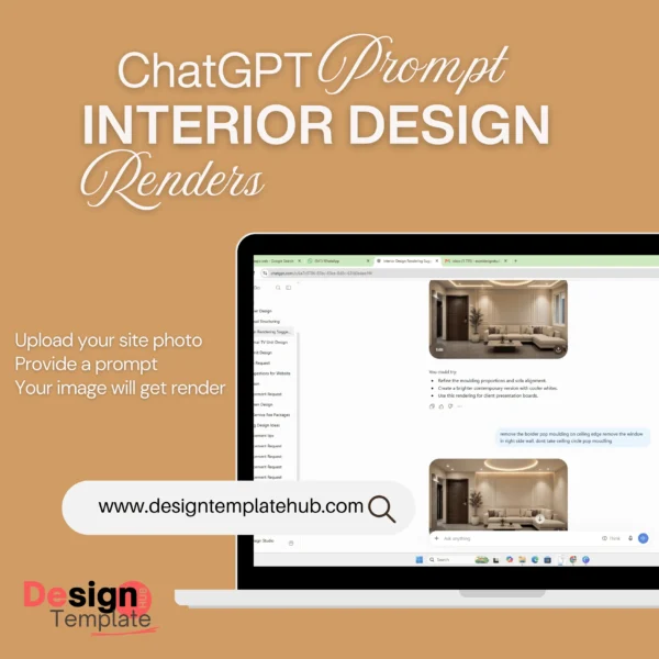350 2bhk Interior Design Renders using ChatGPT prompts