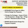 Office Interior Fees proposal Template [ 12 pages + Bonus file ]